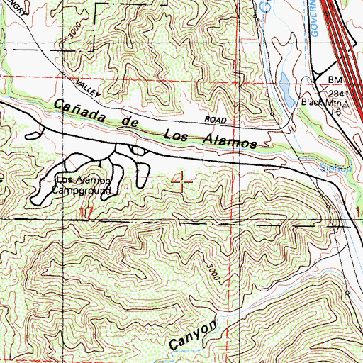Topographic Map of Los Alamos Recreation Site, CA