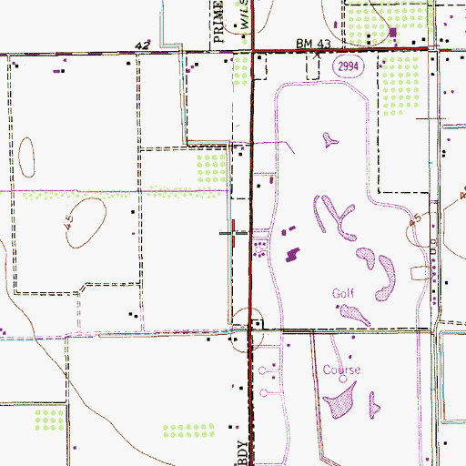 Topographic Map of Palm Valley City Hall, TX