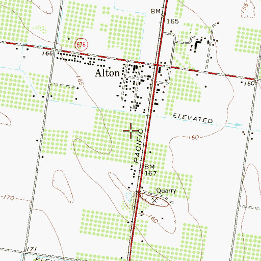 Topographic Map of Alton City Hall, TX