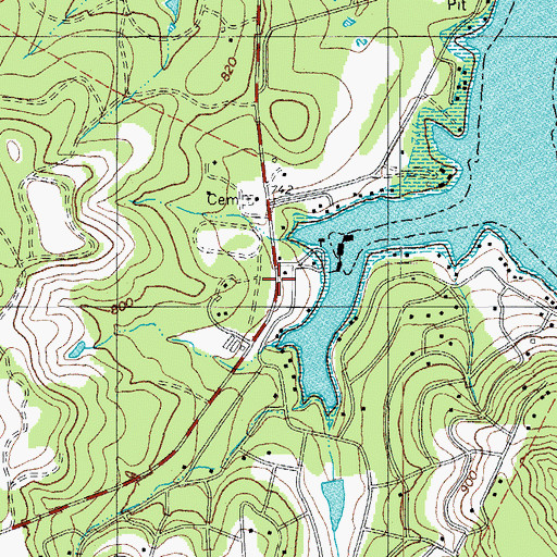 Topographic Map of Briarcliff City Hall, TX