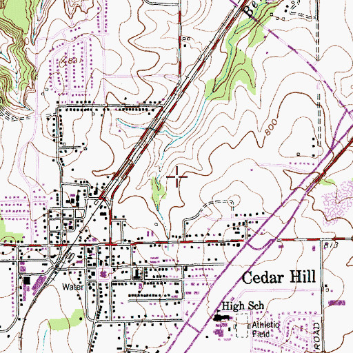 Topographic Map of Cedar Hill Government Center, TX