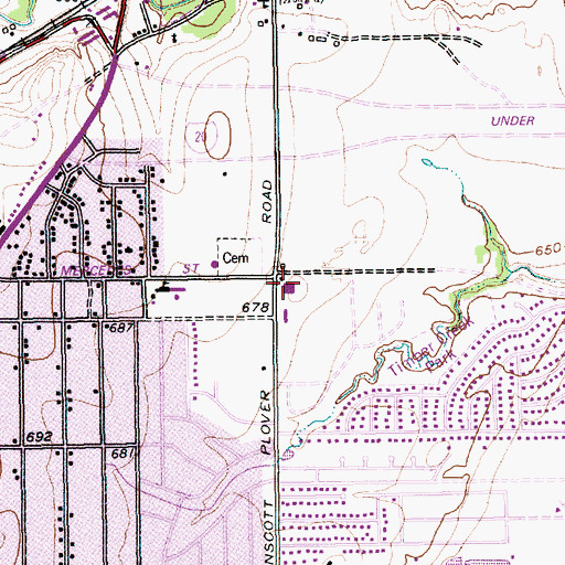 Topographic Map of City of Benbrook Municipal Complex, TX