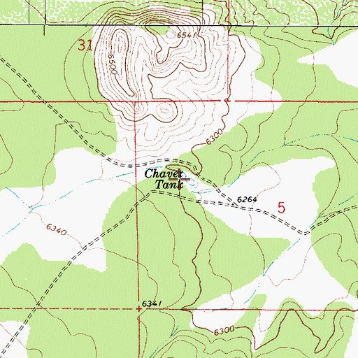 Topographic Map of Chavez Tank, AZ