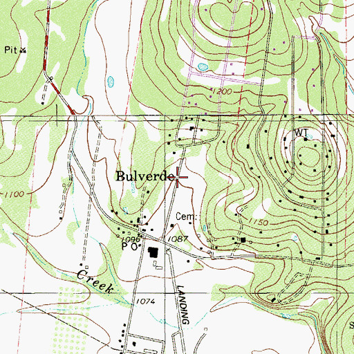 Topographic Map of Bulverde City Hall, TX