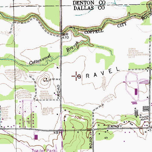 Topographic Map of Coppell City Hall, TX