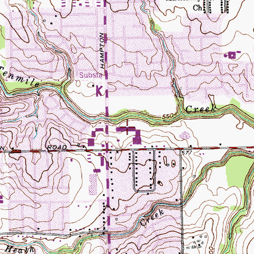 Topographic Map of DeSoto City Hall, TX