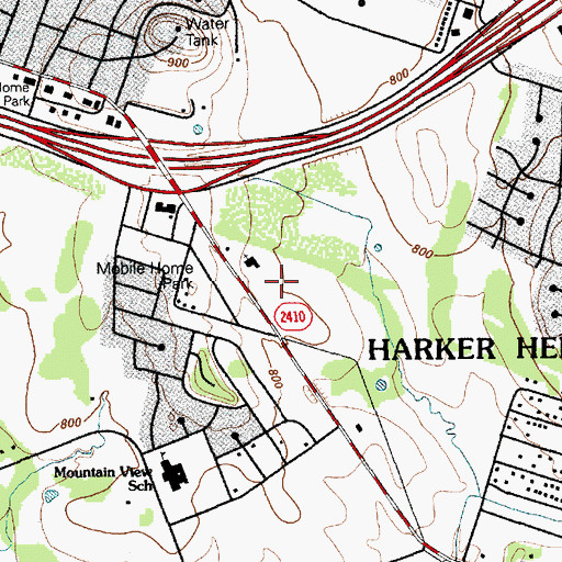 Topographic Map of Harker Heights City Hall, TX