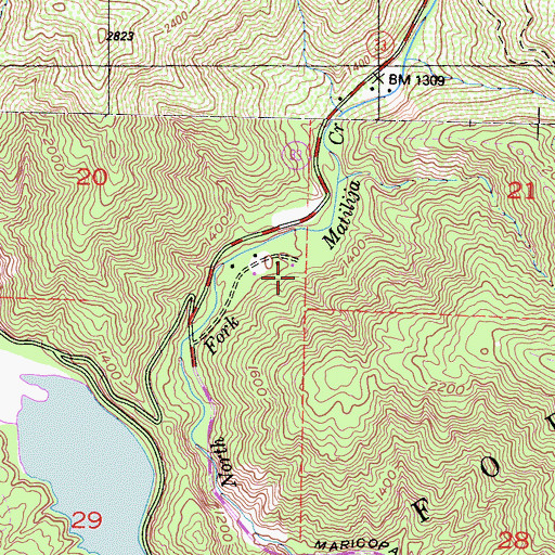 Topographic Map of Berry Flat, CA