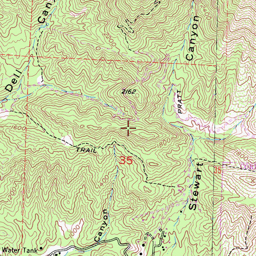 Topographic Map of Magic Mountain, CA