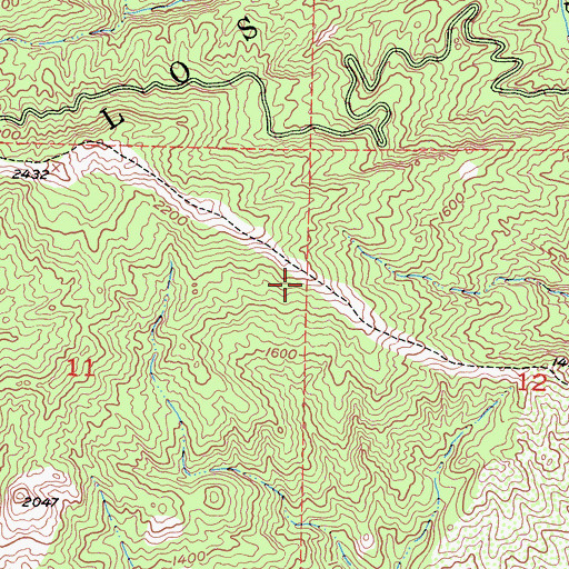 Topographic Map of Superior Fuelbreak, CA