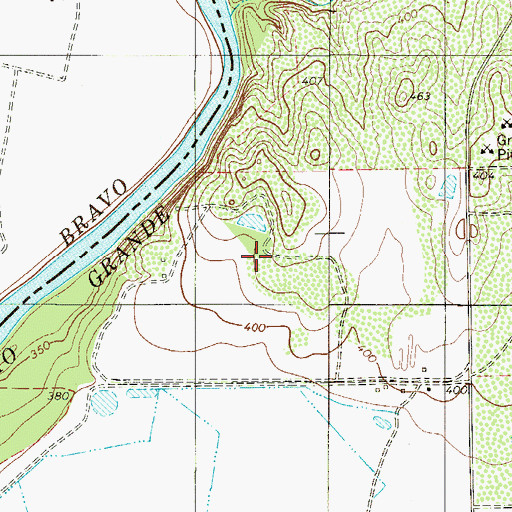 Topographic Map of El Cenizo City Hall, TX