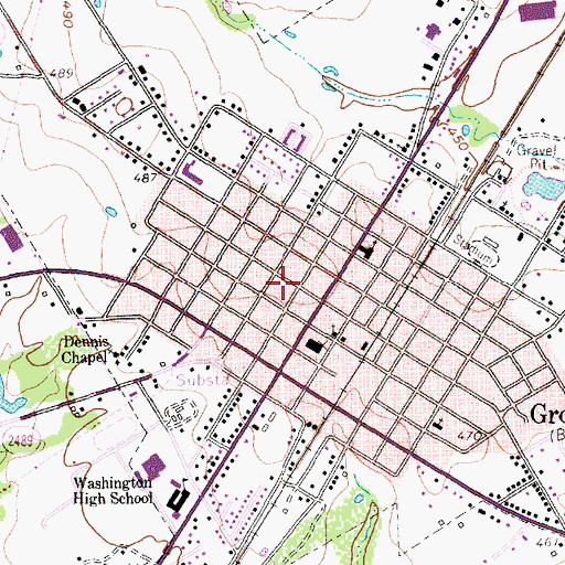 Topographic Map of Groesbeck City Hall, TX