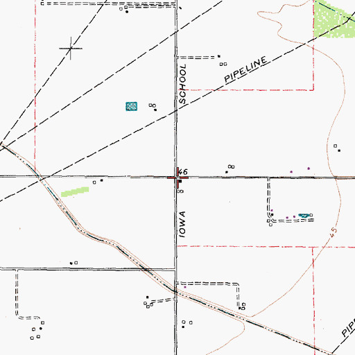 Topographic Map of Iowa Colony City Hall, TX