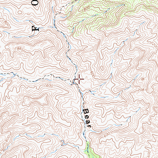 Topographic Map of Bear Campsite, CA
