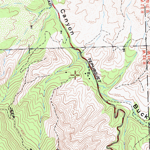 Topographic Map of Adams Ranch, CA