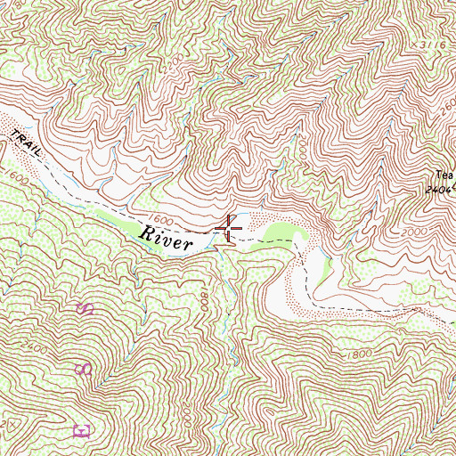 Topographic Map of Miller Canyon Campgropund, CA