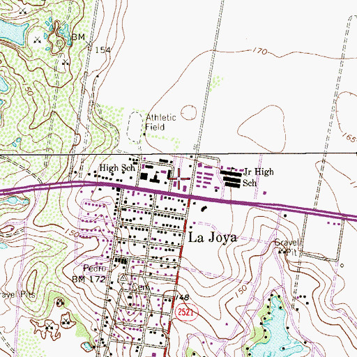 Topographic Map of La Joya City Hall, TX