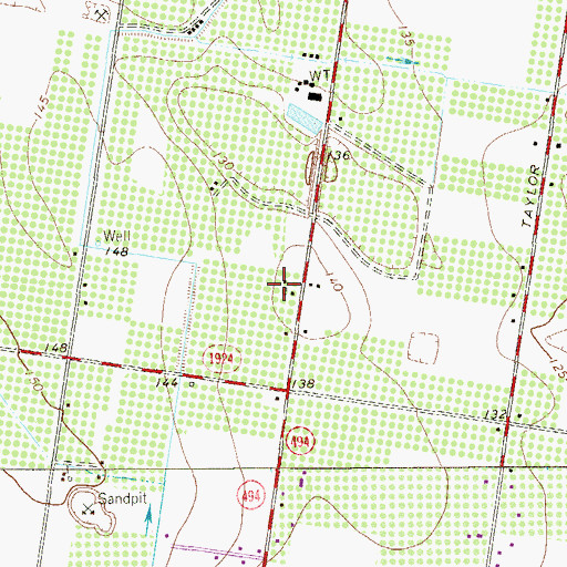 Topographic Map of Palmhurst City Hall, TX
