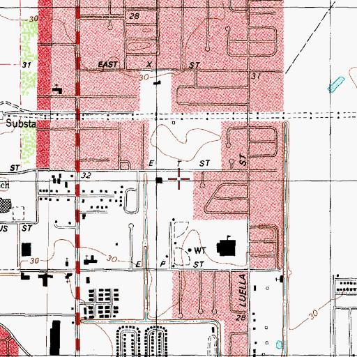 Topographic Map of Deer Park City Hall, TX
