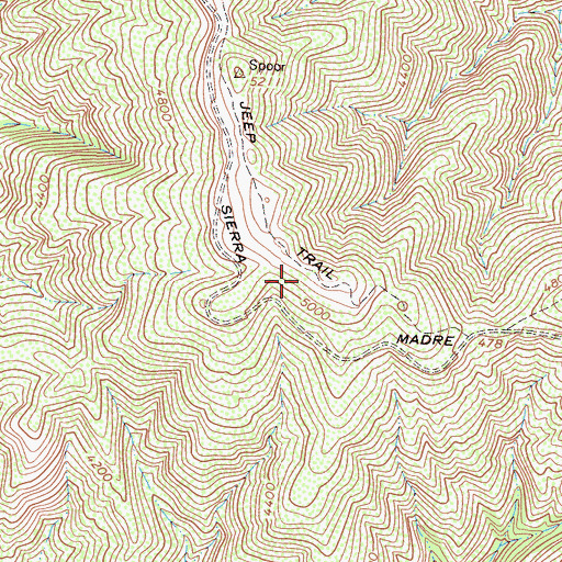 Topographic Map of Rines Recreation Site, CA