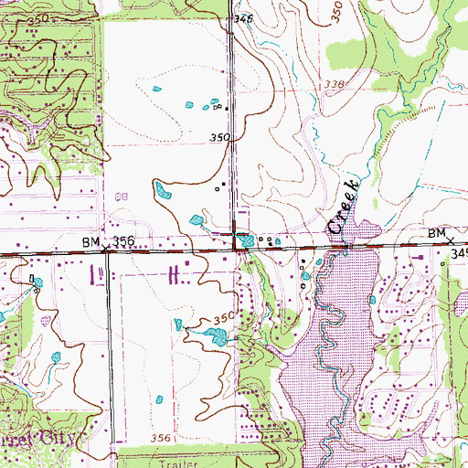 Topographic Map of Gun Barrel City City Hall, TX