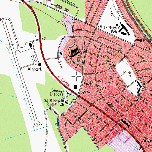 Topographic Map of Lake Jackson City Hall, TX