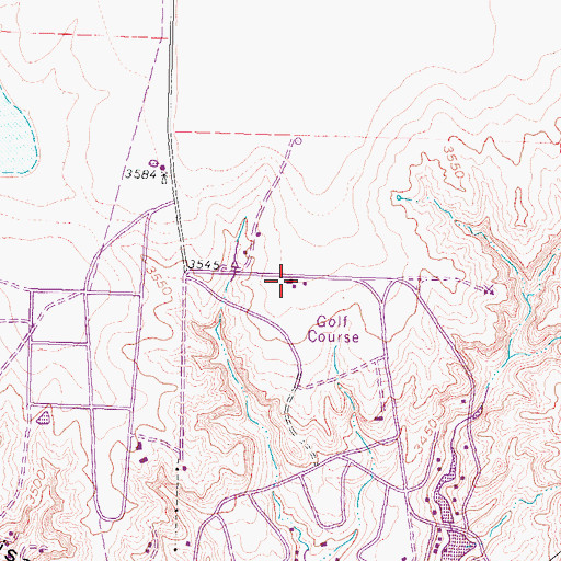 Topographic Map of Lake Tanglewood City Hall, TX