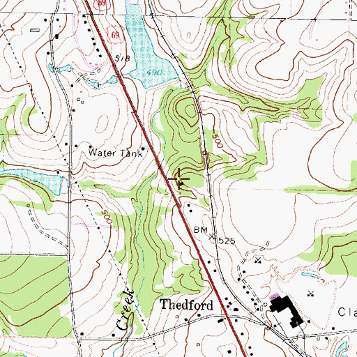 Topographic Map of Lindale City Hall, TX