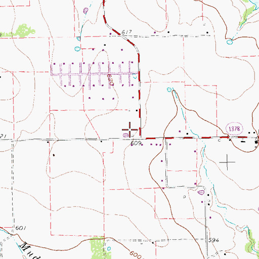 Topographic Map of Lucas City Hall, TX