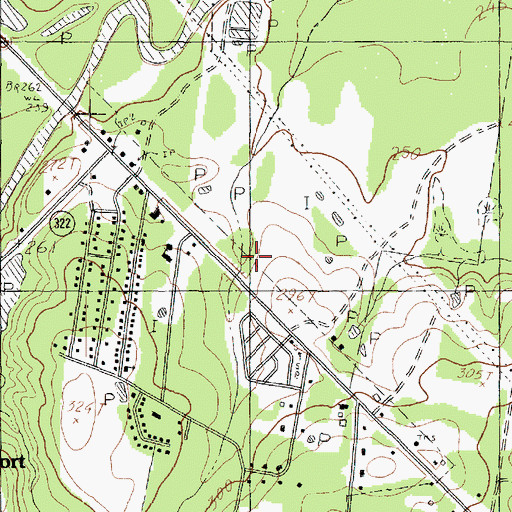 Topographic Map of Lakeport City Offices, TX