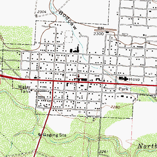 Topographic Map of Sterling City City Hall, TX