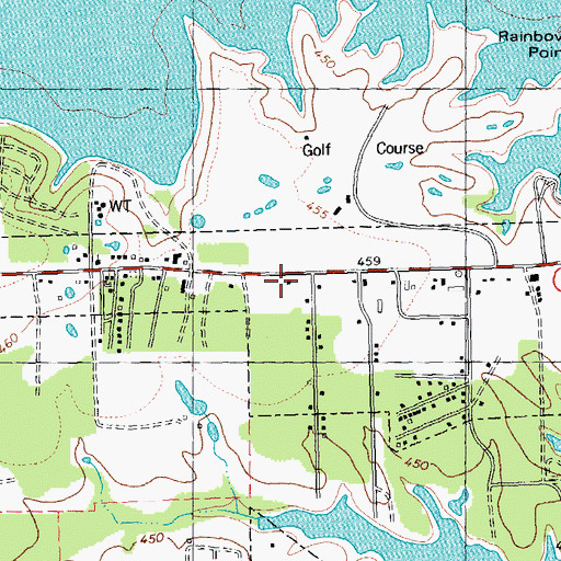 Topographic Map of West Tawakoni City Office, TX