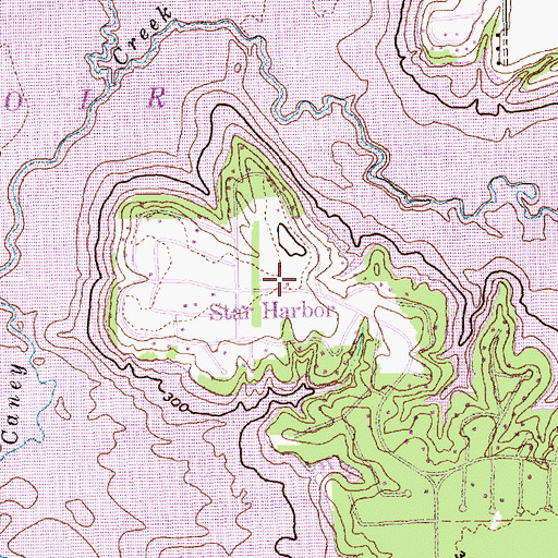Topographic Map of Star Harbor City Offices, TX