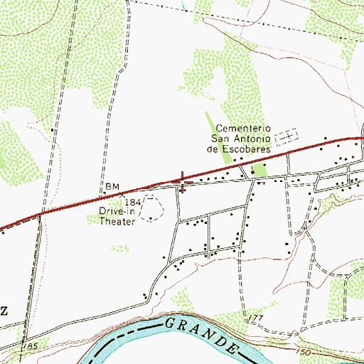 Topographic Map of Escobares City Hall, TX