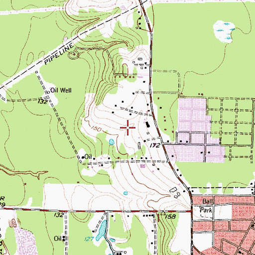 Topographic Map of North Cleveland City Hall, TX