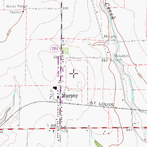 Topographic Map of Murphy City Hall, TX