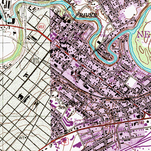 Topographic Map of New Braunfels Municipal Building, TX