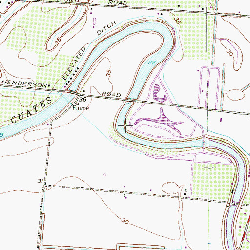 Topographic Map of Indian Lake Town Offices, TX