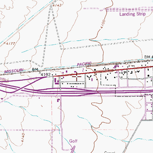 Topographic Map of Van Horn Town Hall, TX