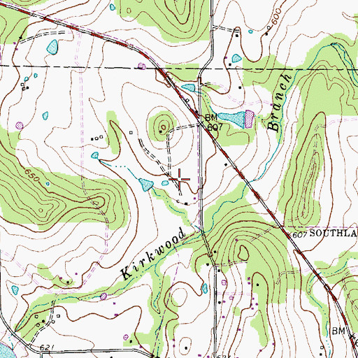 Topographic Map of Westlake City Hall, TX