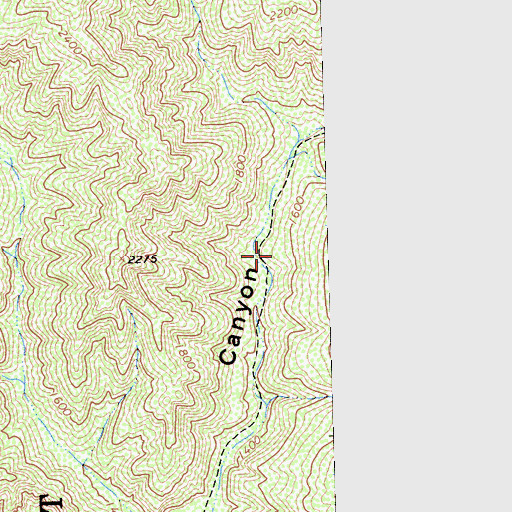 Topographic Map of Sluice Box Campground, CA