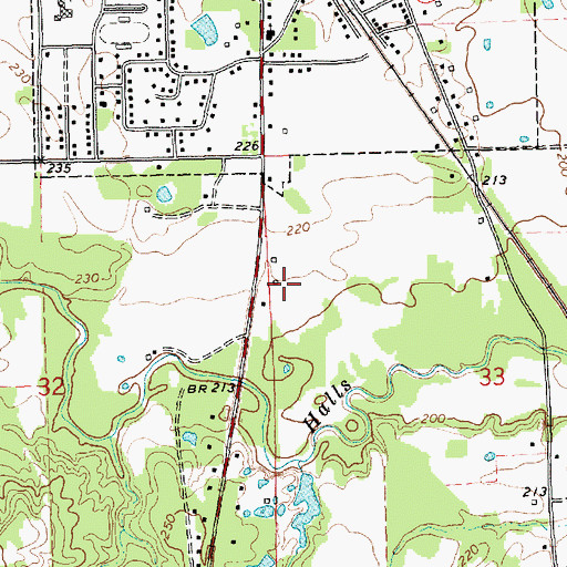 Topographic Map of Lawrence County Sheriff's Office, MS