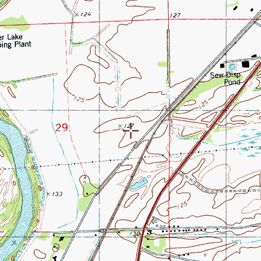 Topographic Map of Leflore County Sheriff's Office, MS