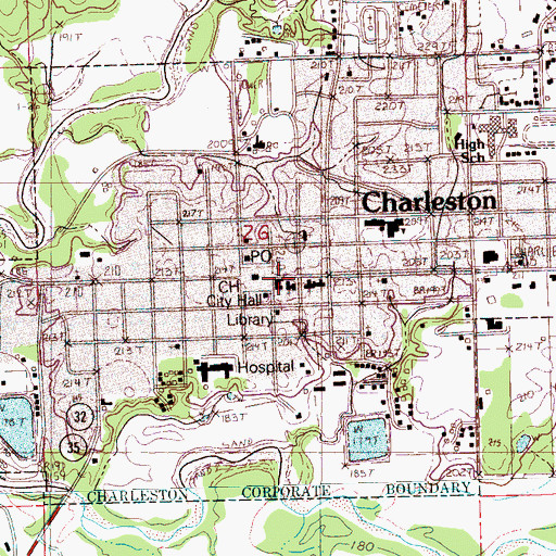 Topographic Map of Tallahatchie County Sheriff's Office, MS