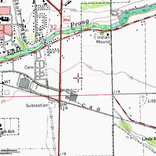 Topographic Map of Sunflower County Sheriff's Office, MS