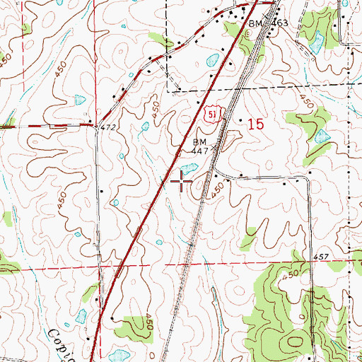 Topographic Map of Copiah County Sheriff's Office, MS