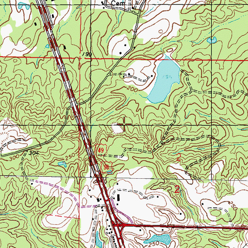 Topographic Map of Forrest County Sheriff's Office, MS