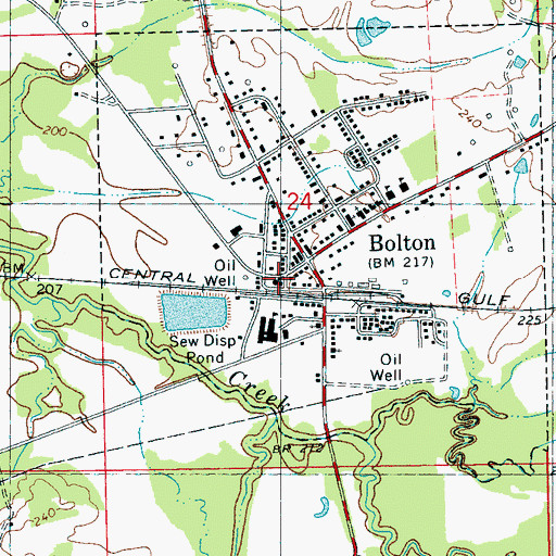 Topographic Map of Bolton Police Department, MS