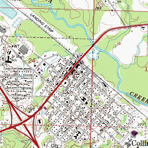 Topographic Map of Covington County Sheriff's Office, MS