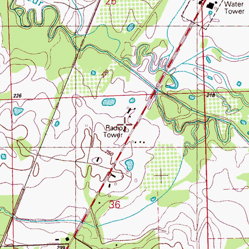 Topographic Map of Madison County Sheriff's Office, MS